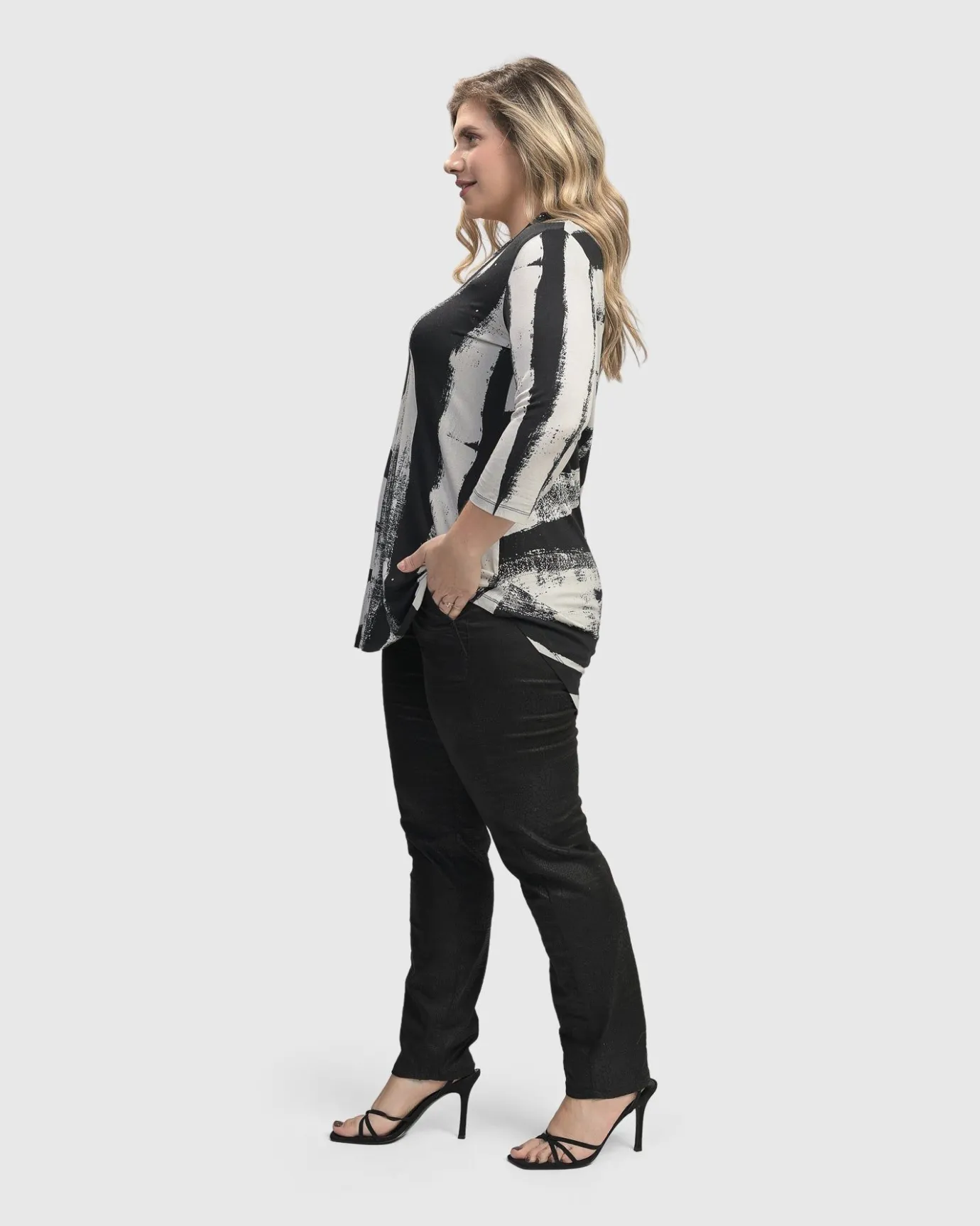 Women Alembika Plus<Charisma V Neck Tunic Top, Grunge