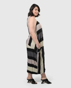 Women Alembika Plus<Charlie Crinkle Tank Dress, Stripe