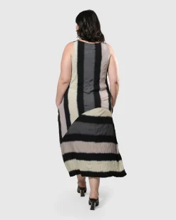 Women Alembika Dresses<Charlie Crinkle Tank Dress, Stripe