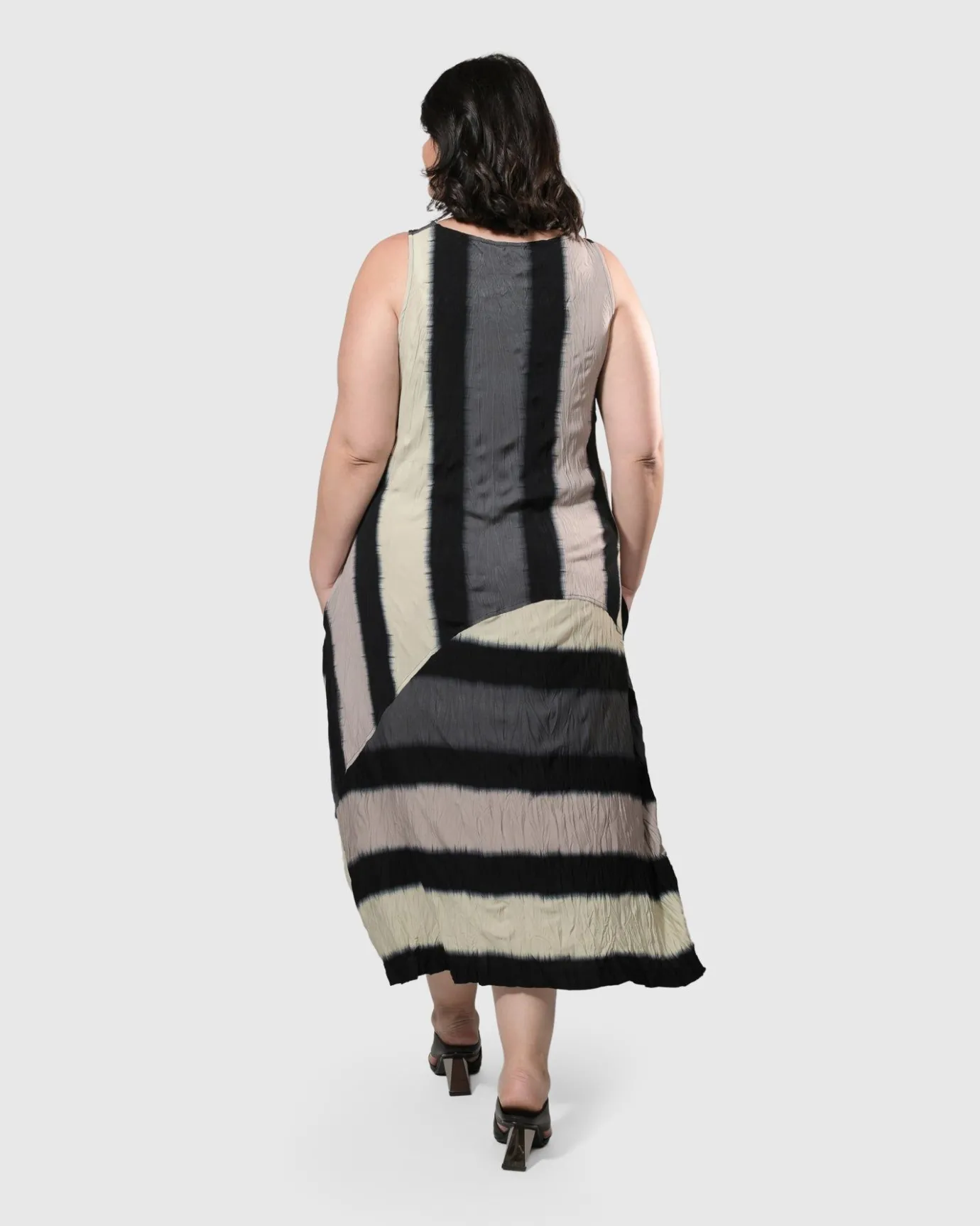 Women Alembika Dresses<Charlie Crinkle Tank Dress, Stripe