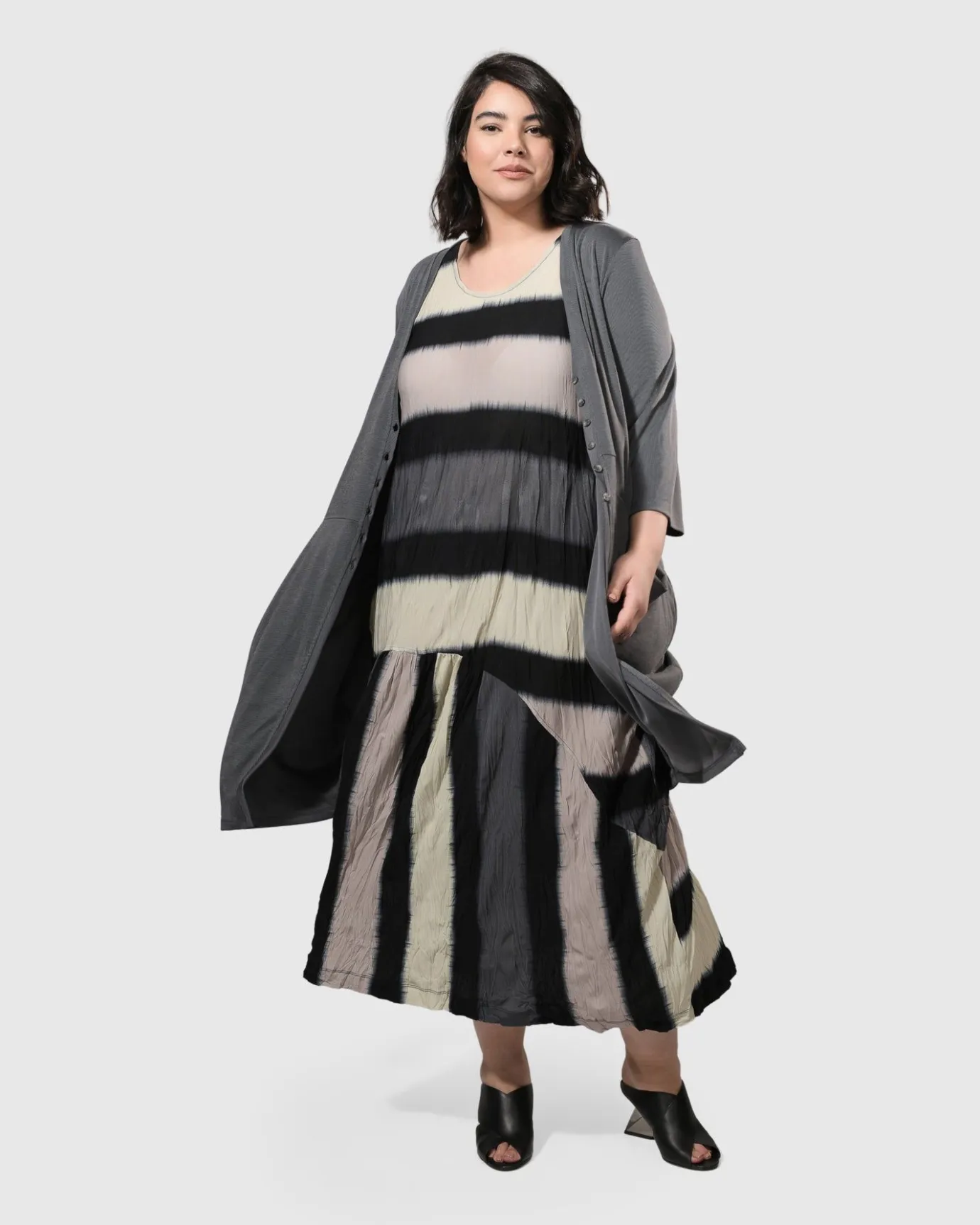 Women Alembika Dresses<Charlie Crinkle Tank Dress, Stripe