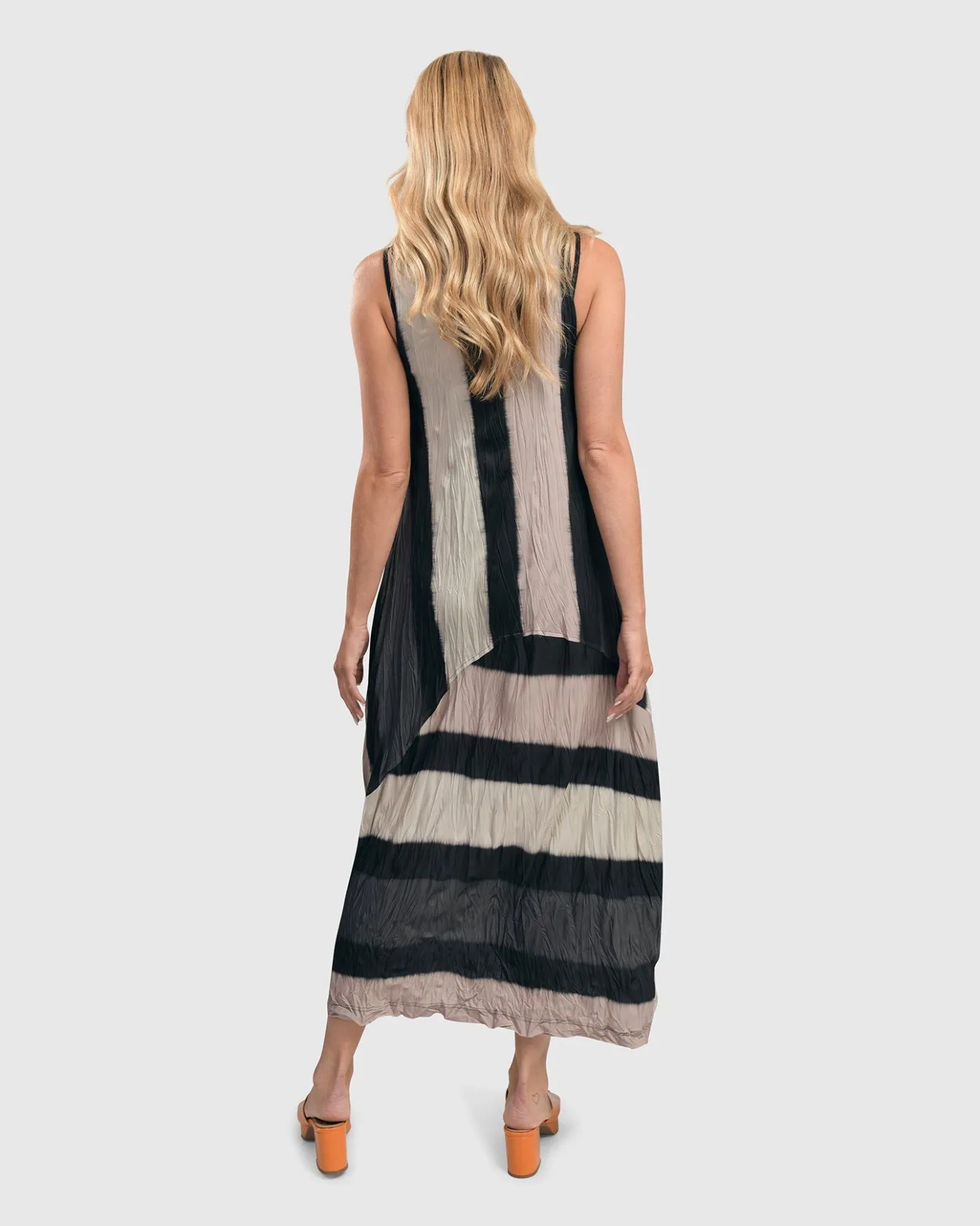 Women Alembika Dresses<Charlie Crinkle Tank Dress, Stripe