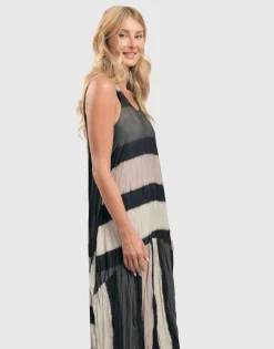 Women Alembika Dresses<Charlie Crinkle Tank Dress, Stripe