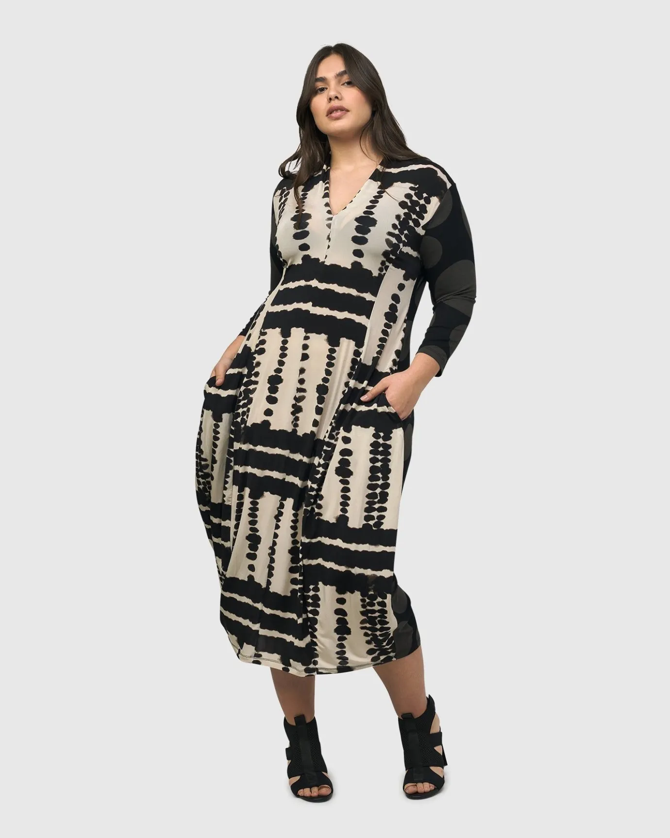 Women Alembika Plus<Chicha Cocoon Dress, Savanna