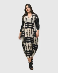 Women Alembika Plus<Chicha Cocoon Dress, Savanna
