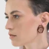 Women Alembika Jewelry<Cinnamon Faceted Clip Earrings, Brown