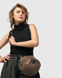 Women Alembika Bags & Pouches<Circle Canteen Bag, Wood