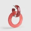 Women Alembika Jewelry<Circle Duet Earrings, Coral