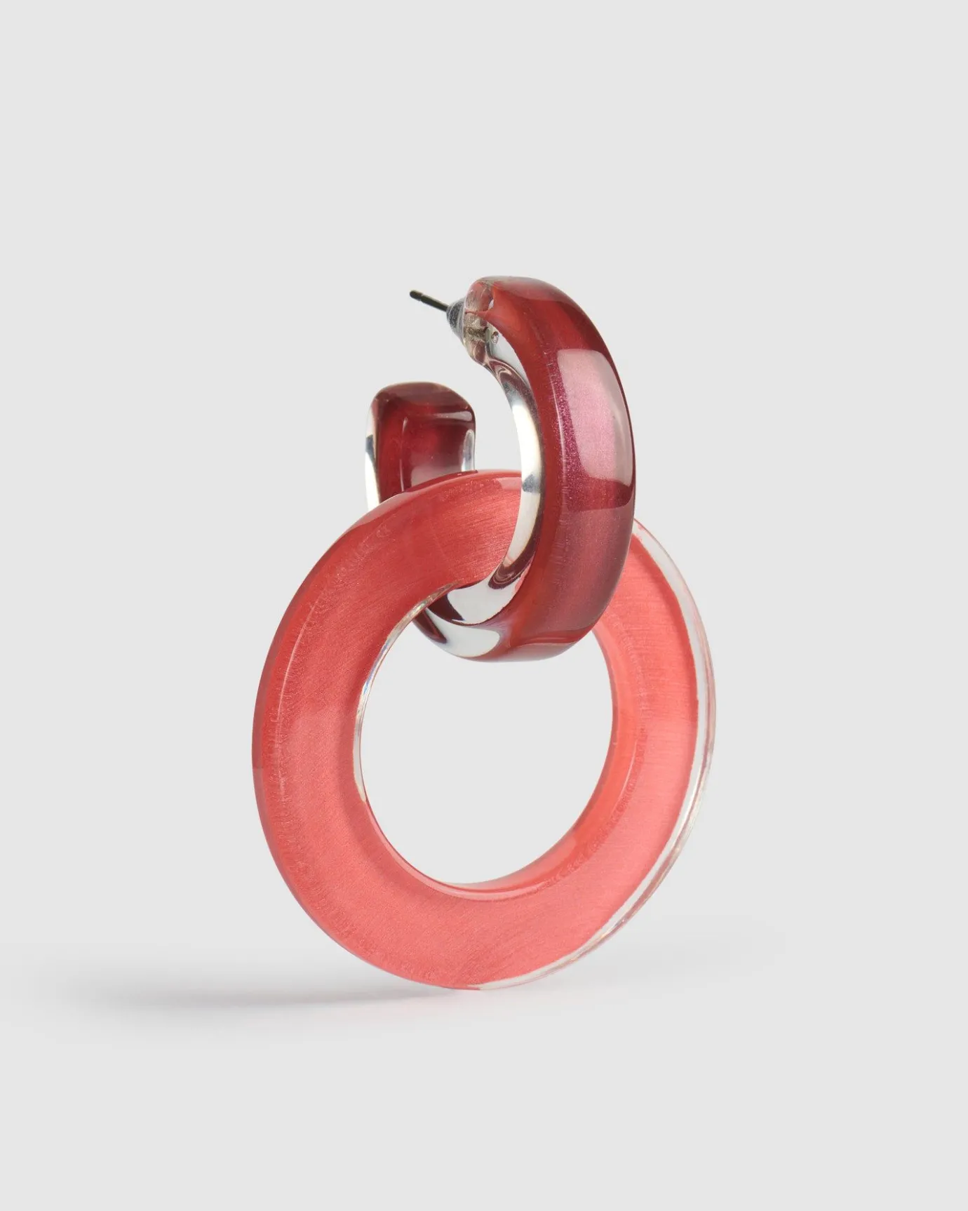 Women Alembika Accessories<Circle Duet Earrings, Coral