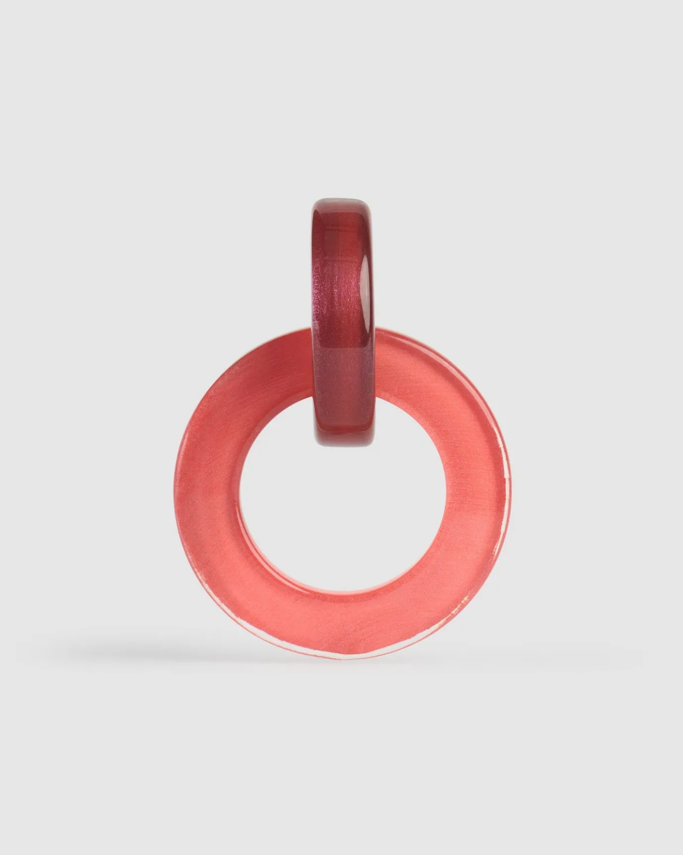 Women Alembika Accessories<Circle Duet Earrings, Coral