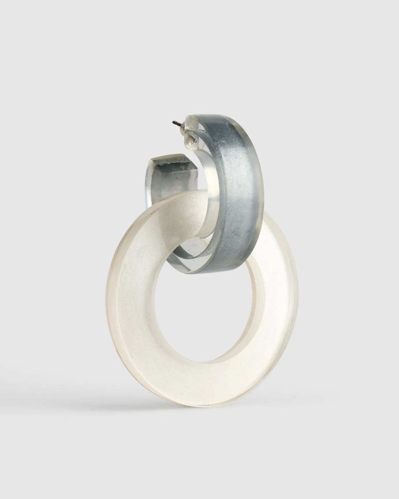 Women Alembika Jewelry<Circle Duet Earrings, Frost