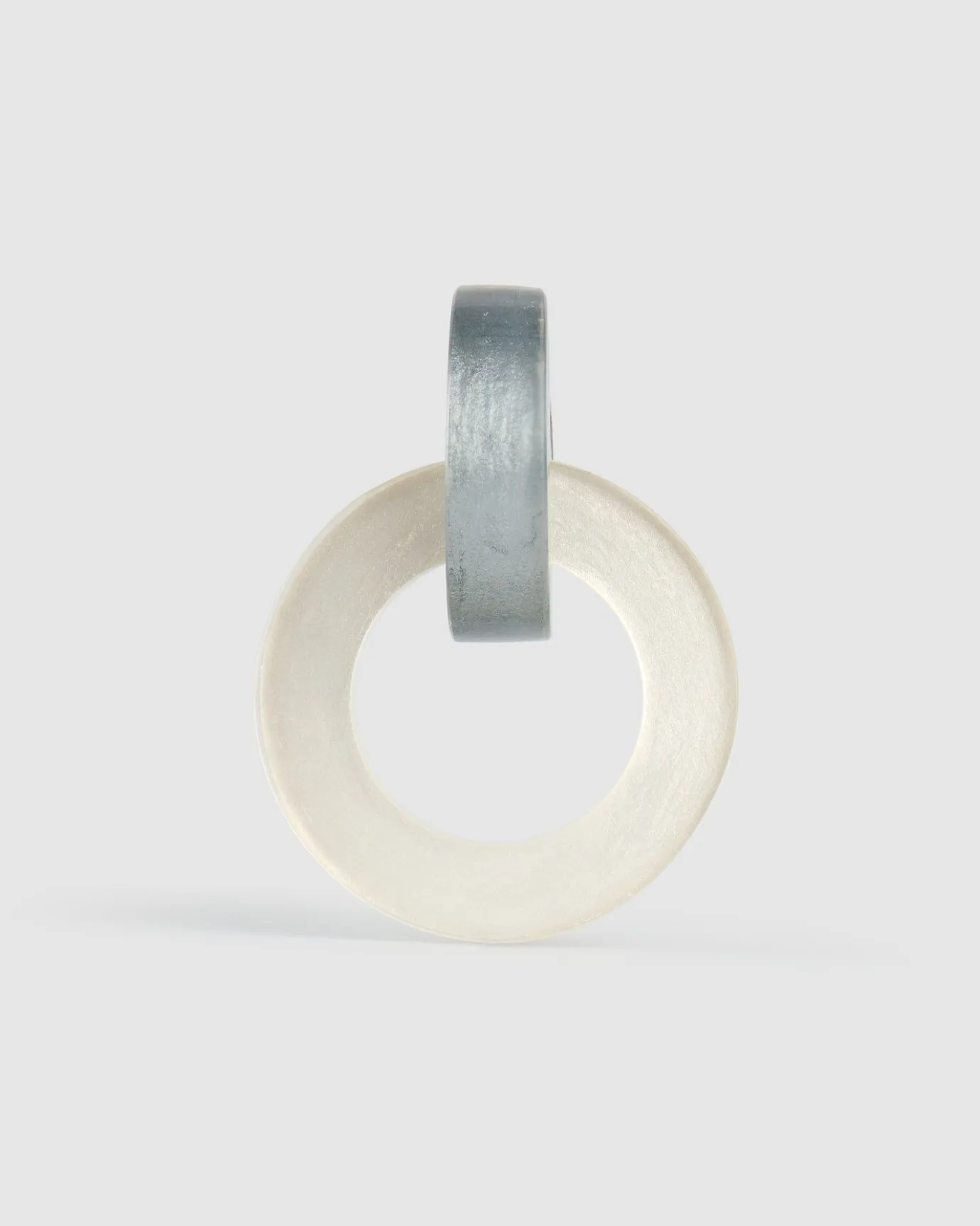 Women Alembika Jewelry<Circle Duet Earrings, Frost