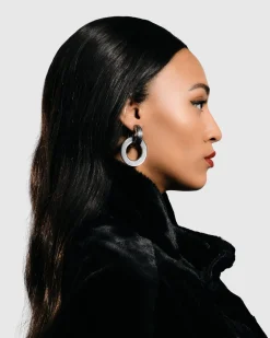 Women Alembika Accessories<Circle Duet Earrings, Starlight