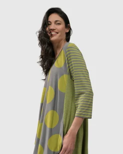 Women Alembika Plus<City Sizzle Swing Tunic Top, Lime