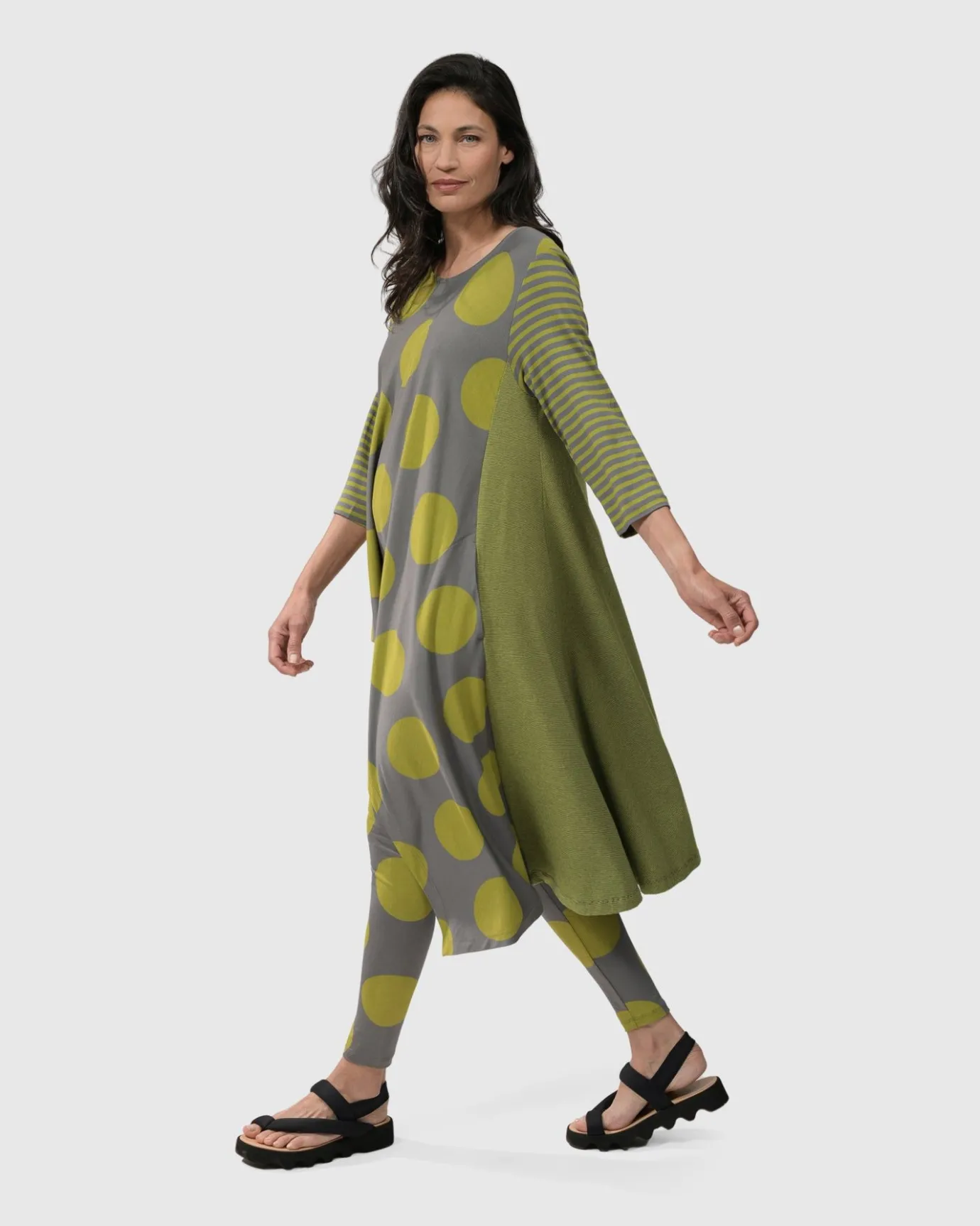 Women Alembika Plus<City Sizzle Swing Tunic Top, Lime
