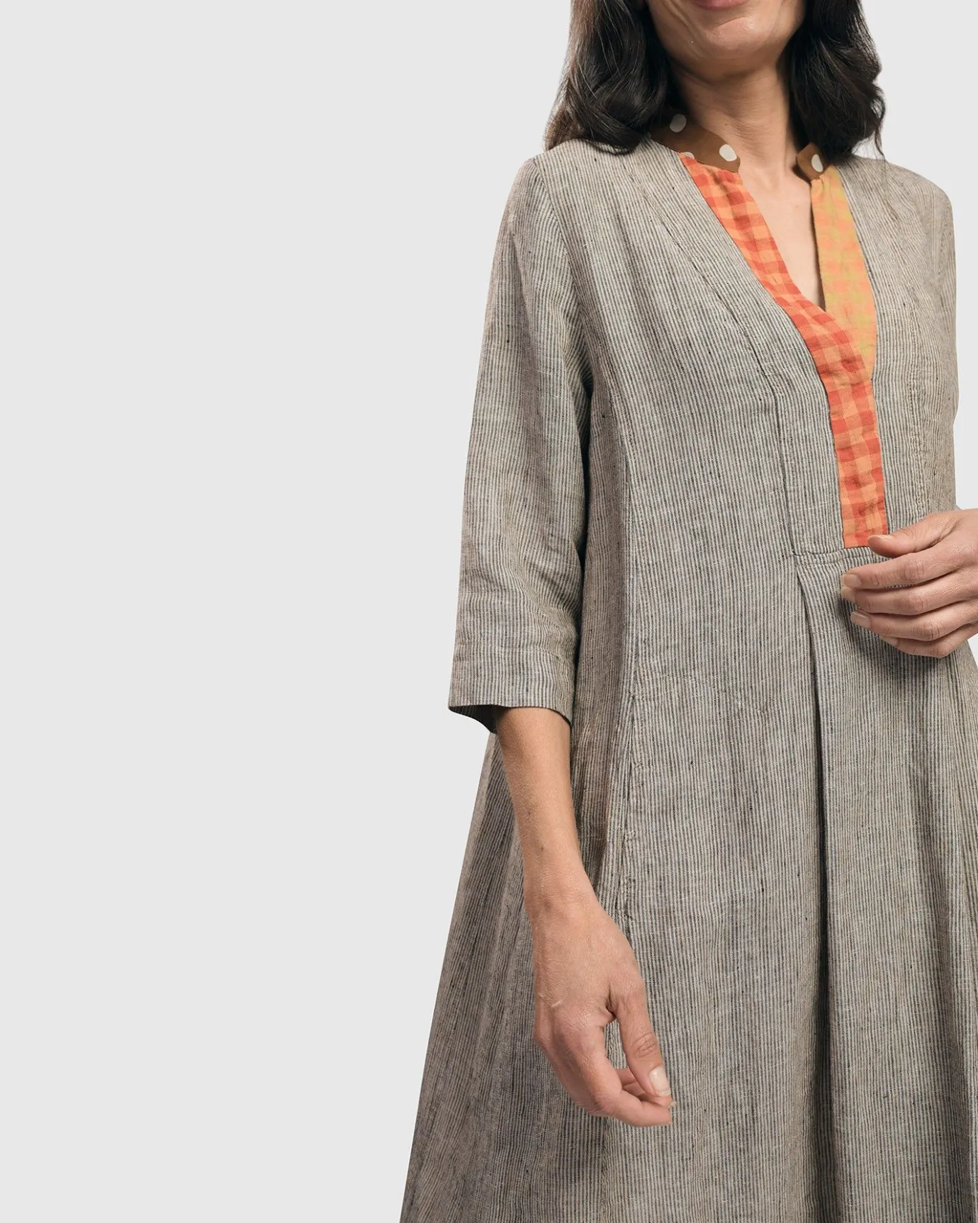 Women Alembika Plus<Cool Breeze Linen Maxi Dress, Ecru