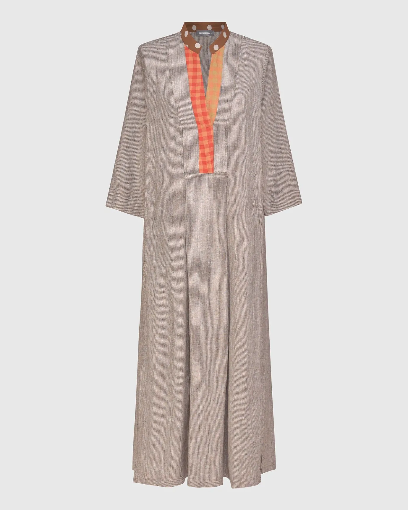 Women Alembika Plus<Cool Breeze Linen Maxi Dress, Ecru