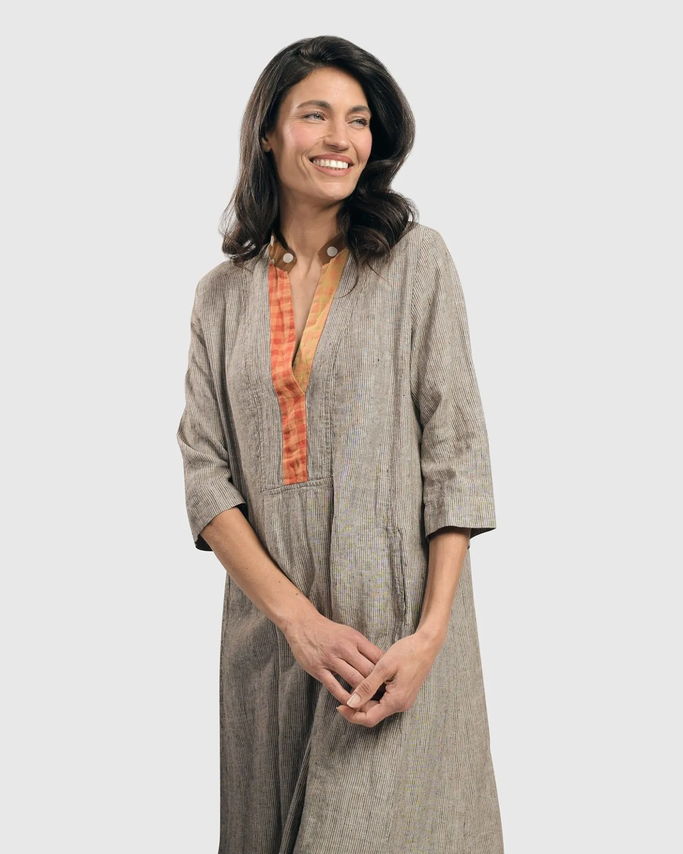 Women Alembika Dresses<Cool Breeze Linen Maxi Dress, Ecru