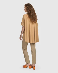 Women Alembika Plus<Cotton Iconic Stretch Cotton Jeans, Sand