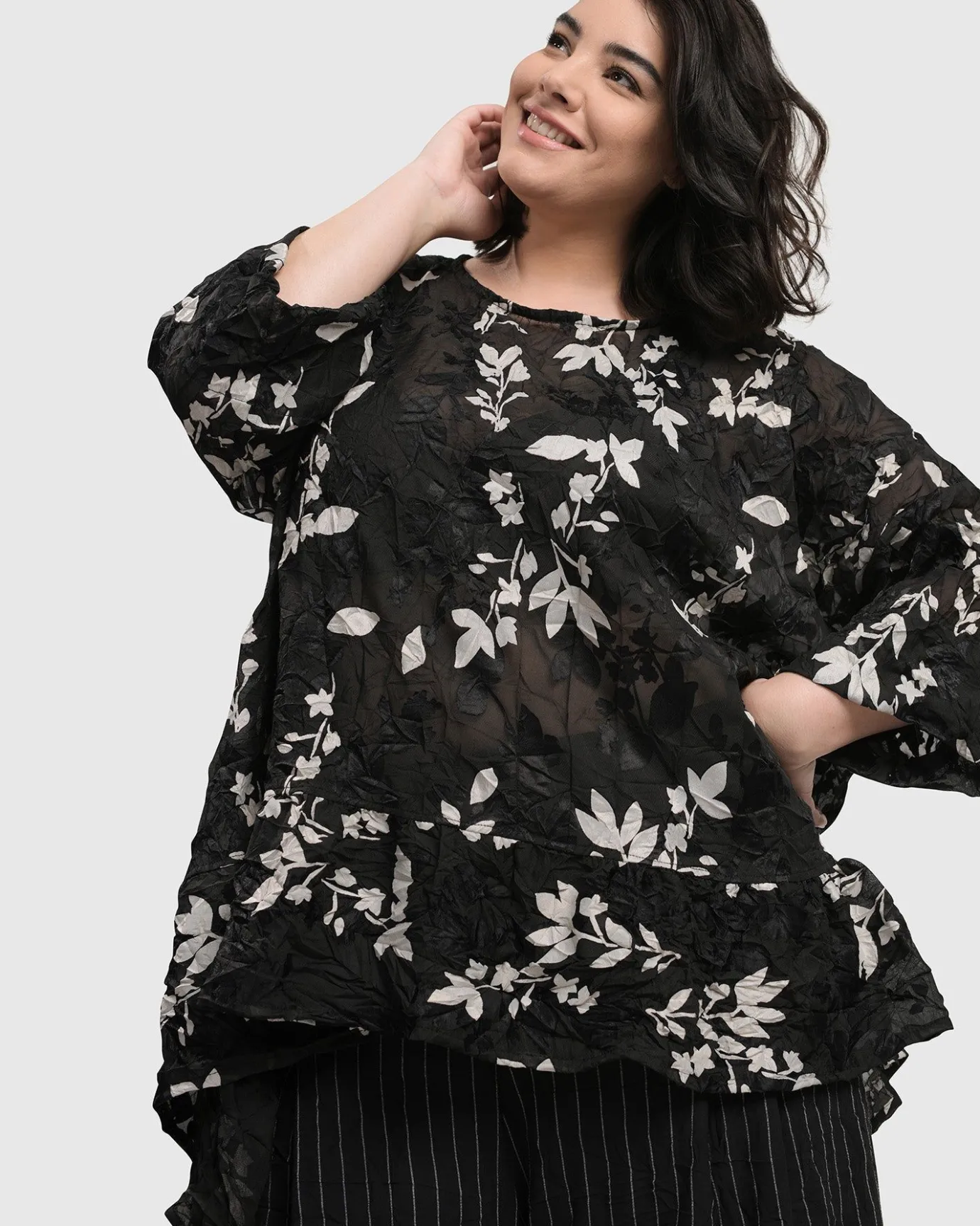 Women Alembika Tops & Tunics<Cultured Club Hi Lo Top, Leaves