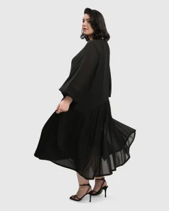 Women Alembika Plus<Cultured Club Popover Dress, Black