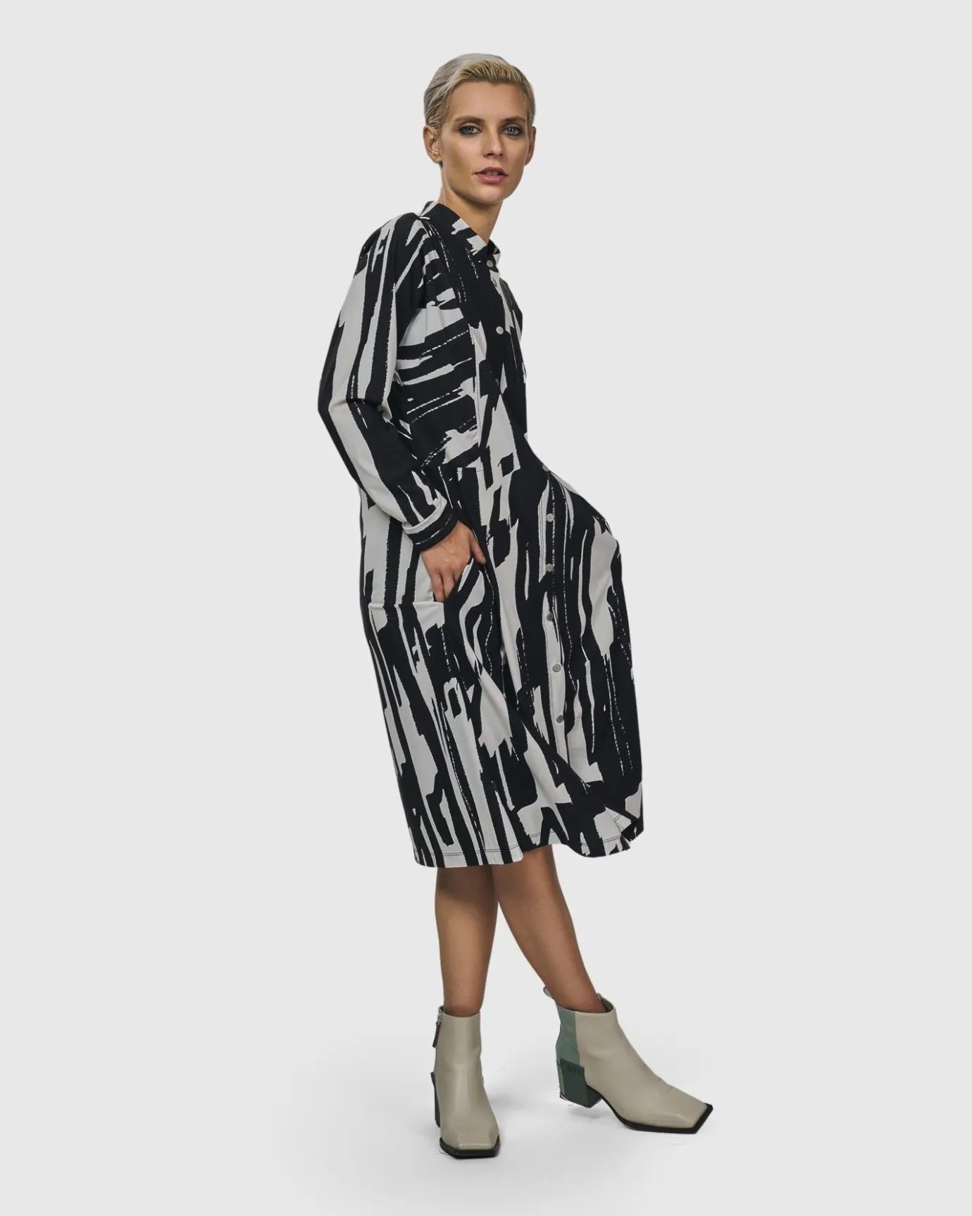 Women Alembika Plus<Cyber Shirt Dress, Brush