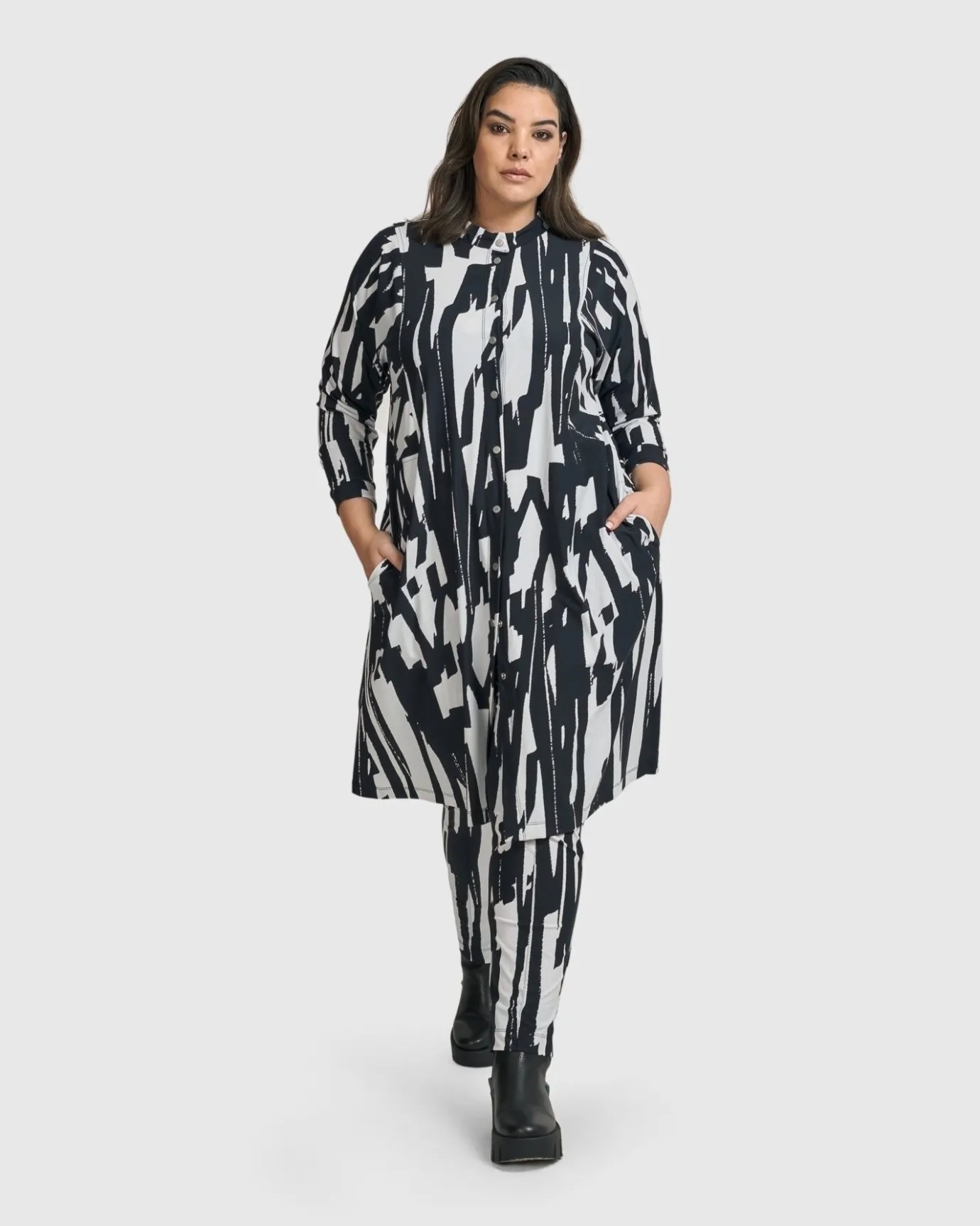 Women Alembika Plus<Cyber Shirt Dress, Brush