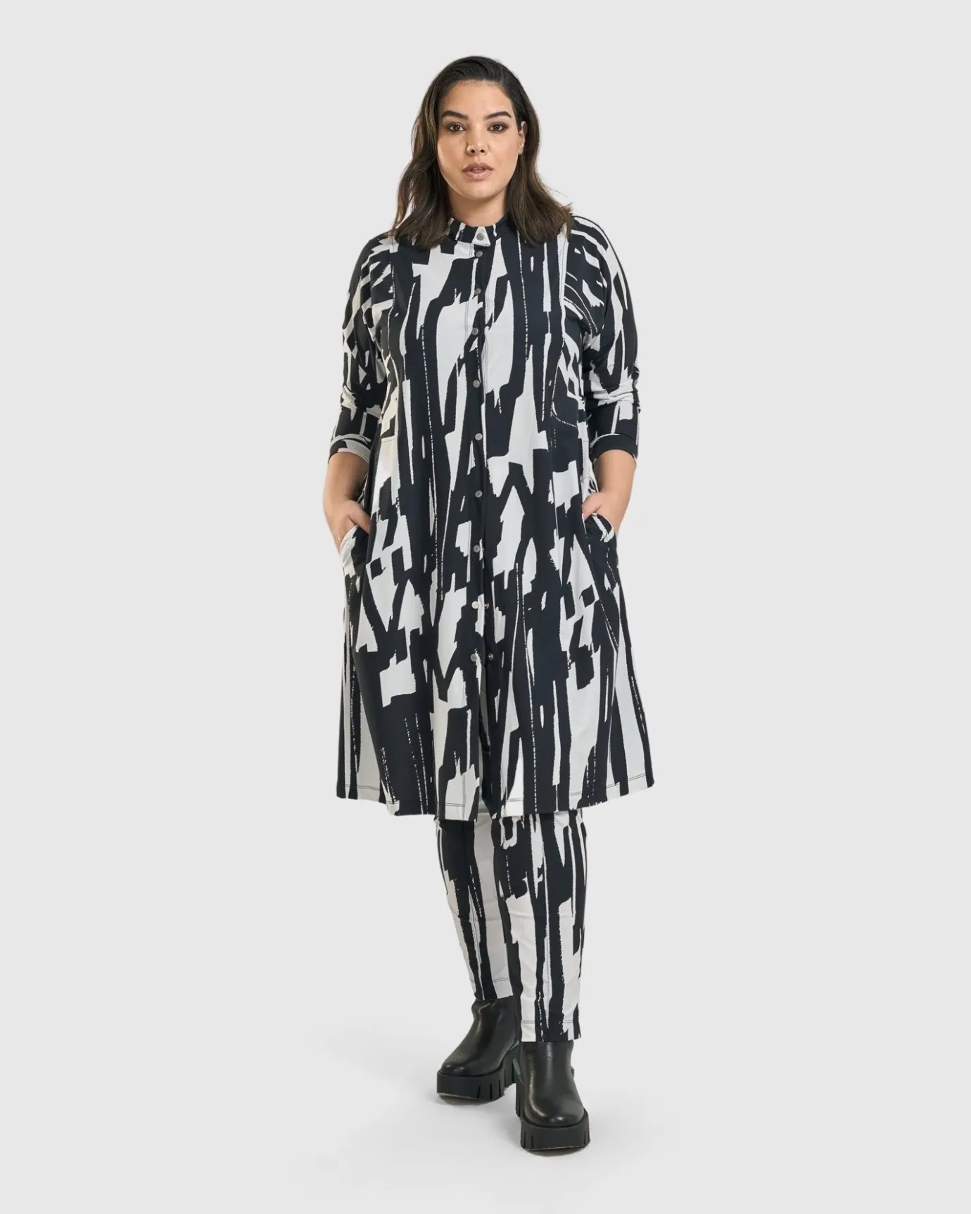 Women Alembika Plus<Cyber Shirt Dress, Brush