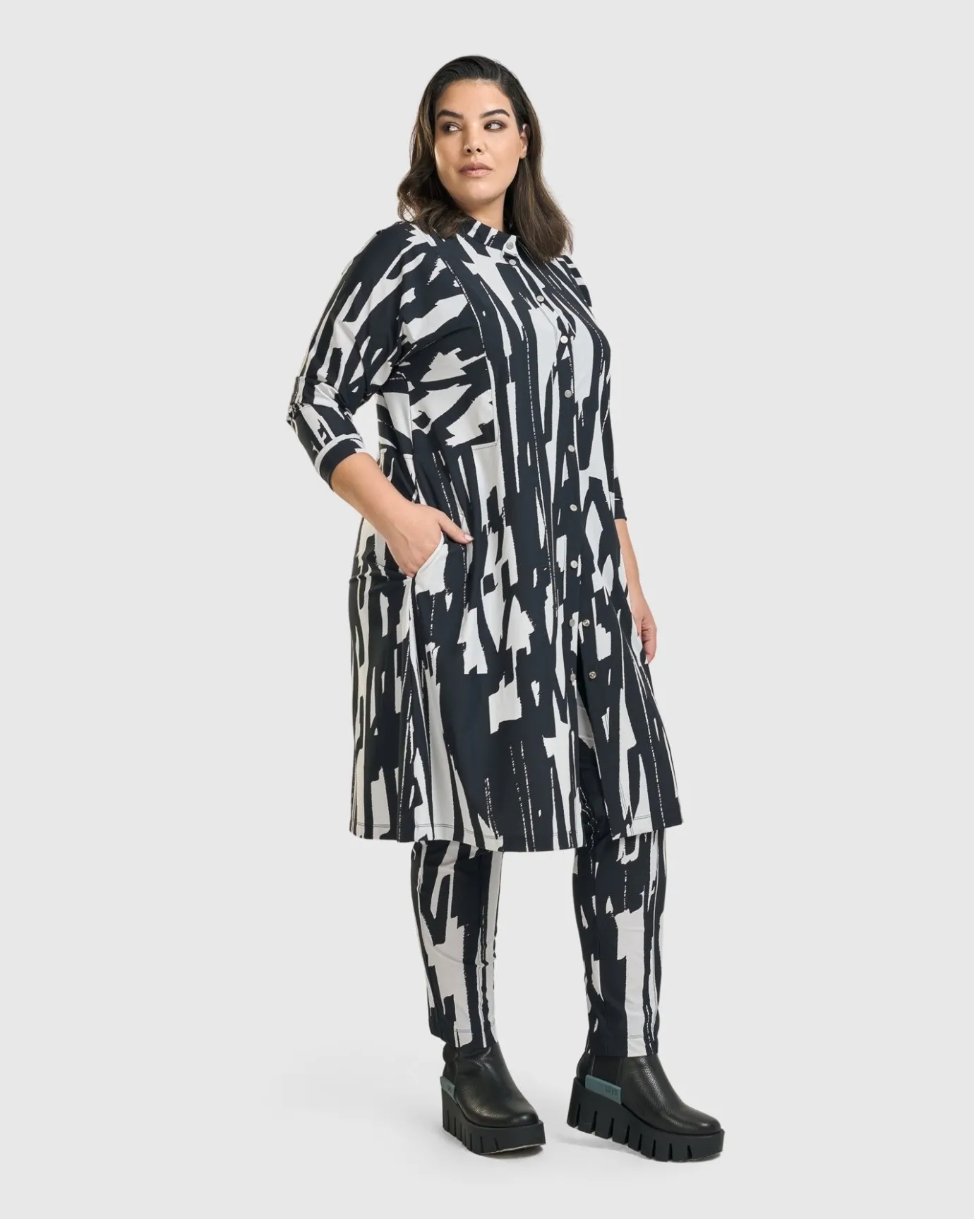 Women Alembika Plus<Cyber Shirt Dress, Brush