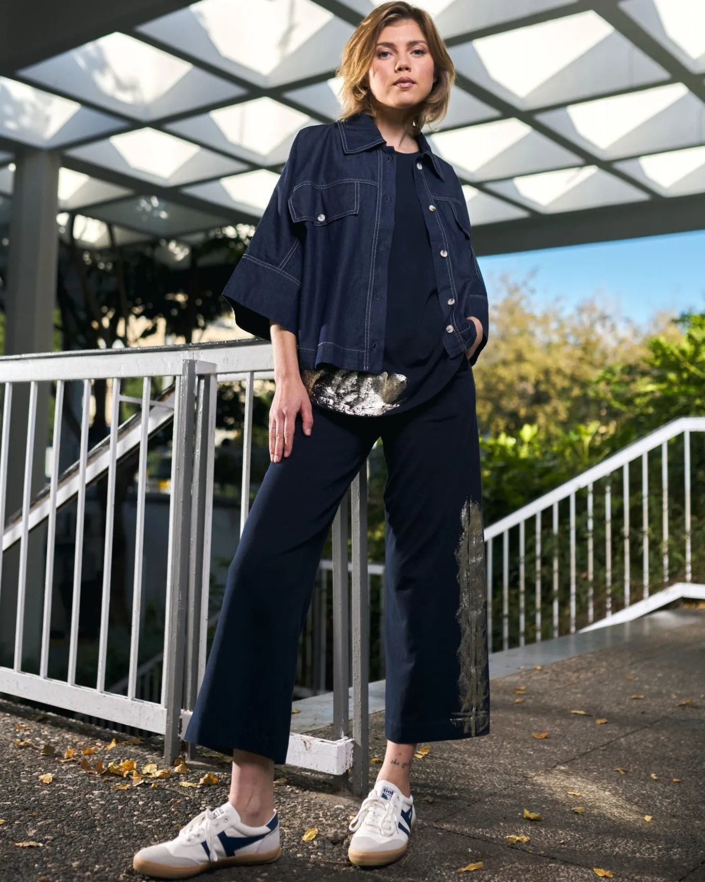 Women Alembika Jackets<Dallas Cropped Shirt Jacket, Denim