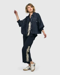 Women Alembika Jackets<Dallas Cropped Shirt Jacket, Denim