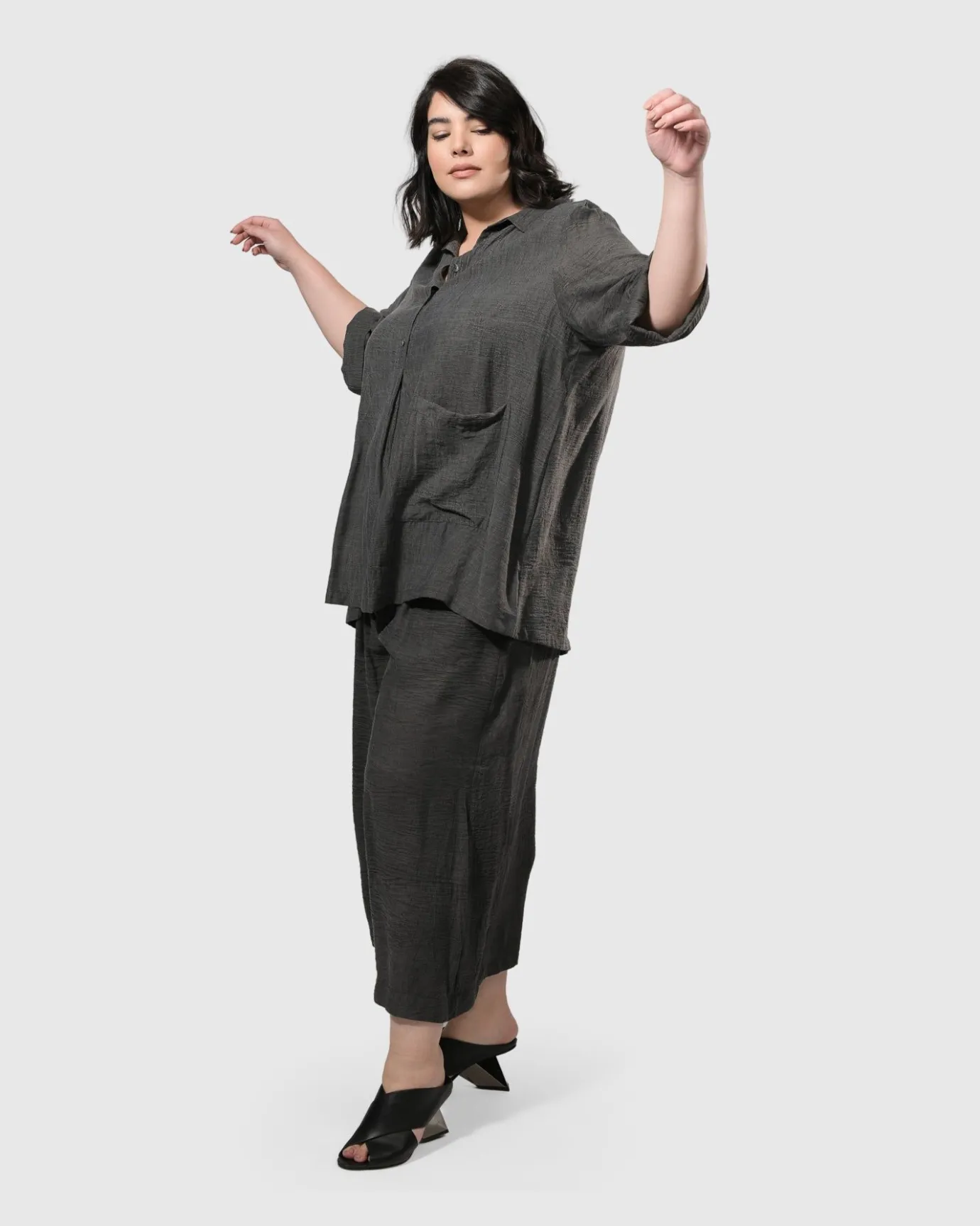 Women Alembika Pants & Skirts<Dana Palazzo Pants, Dove Grey