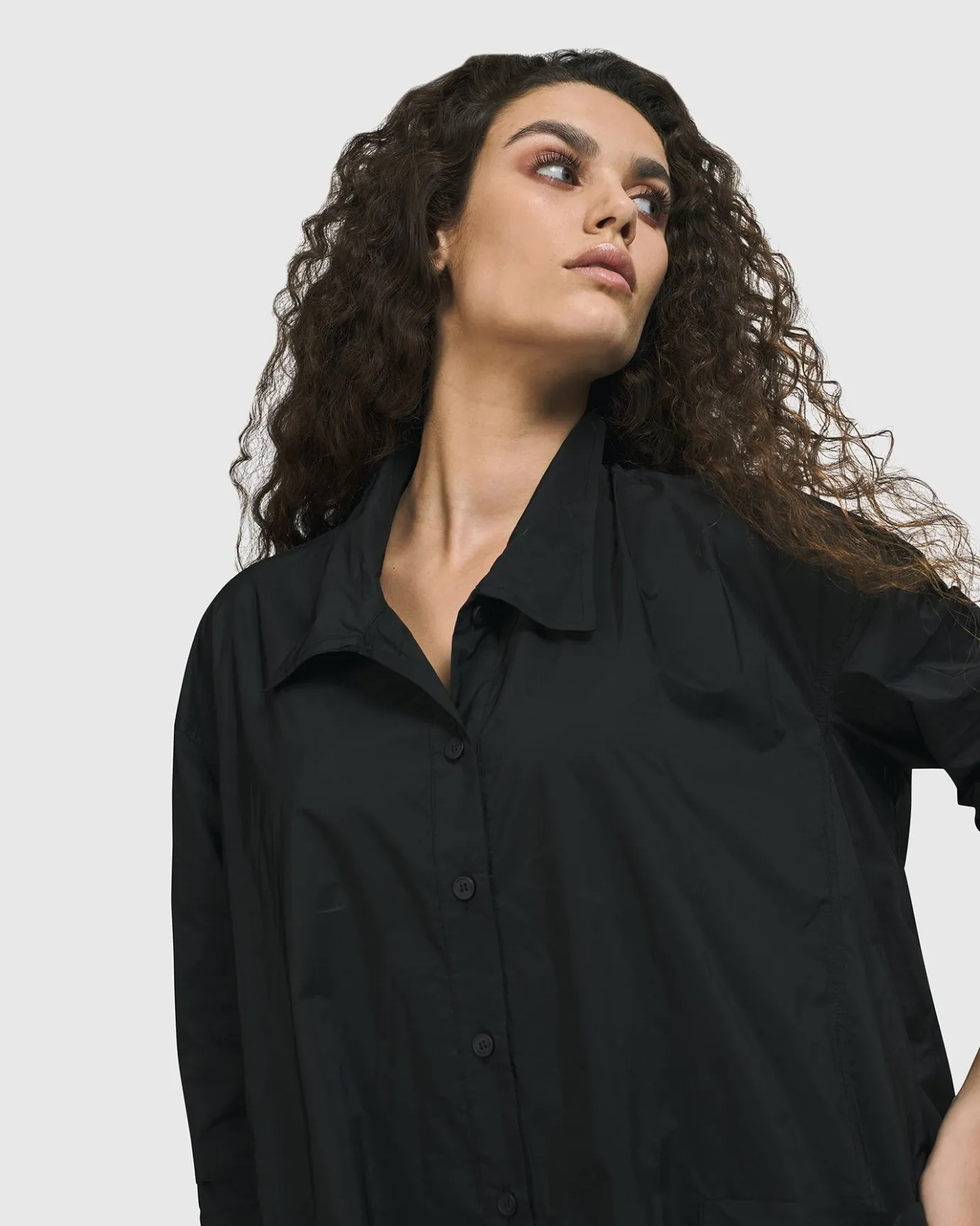 Women Alembika Plus<Danica Shirt Jacket, Black