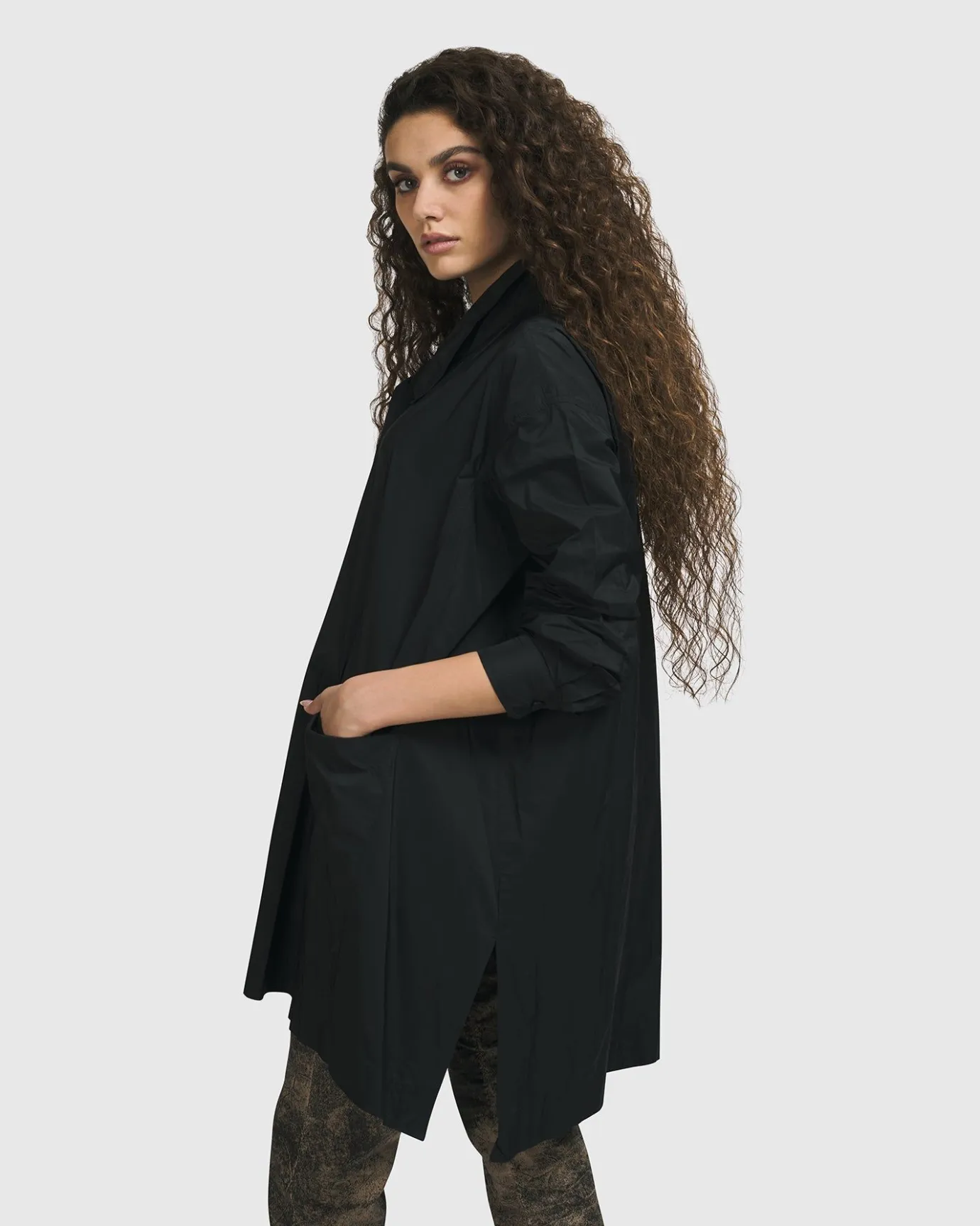 Women Alembika Plus<Danica Shirt Jacket, Black