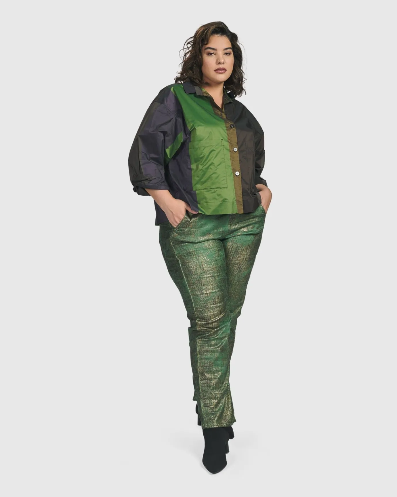 Women Alembika Tops & Tunics<Deluxe Boxy Shirt, Forest