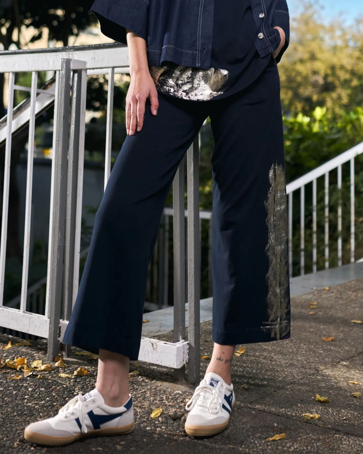 Women Alembika Plus<Denver Cropped Pants, Navy
