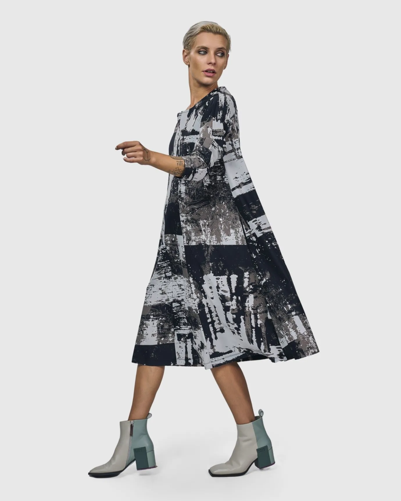 Women Alembika Plus<Digi A-Line Dress, Marble