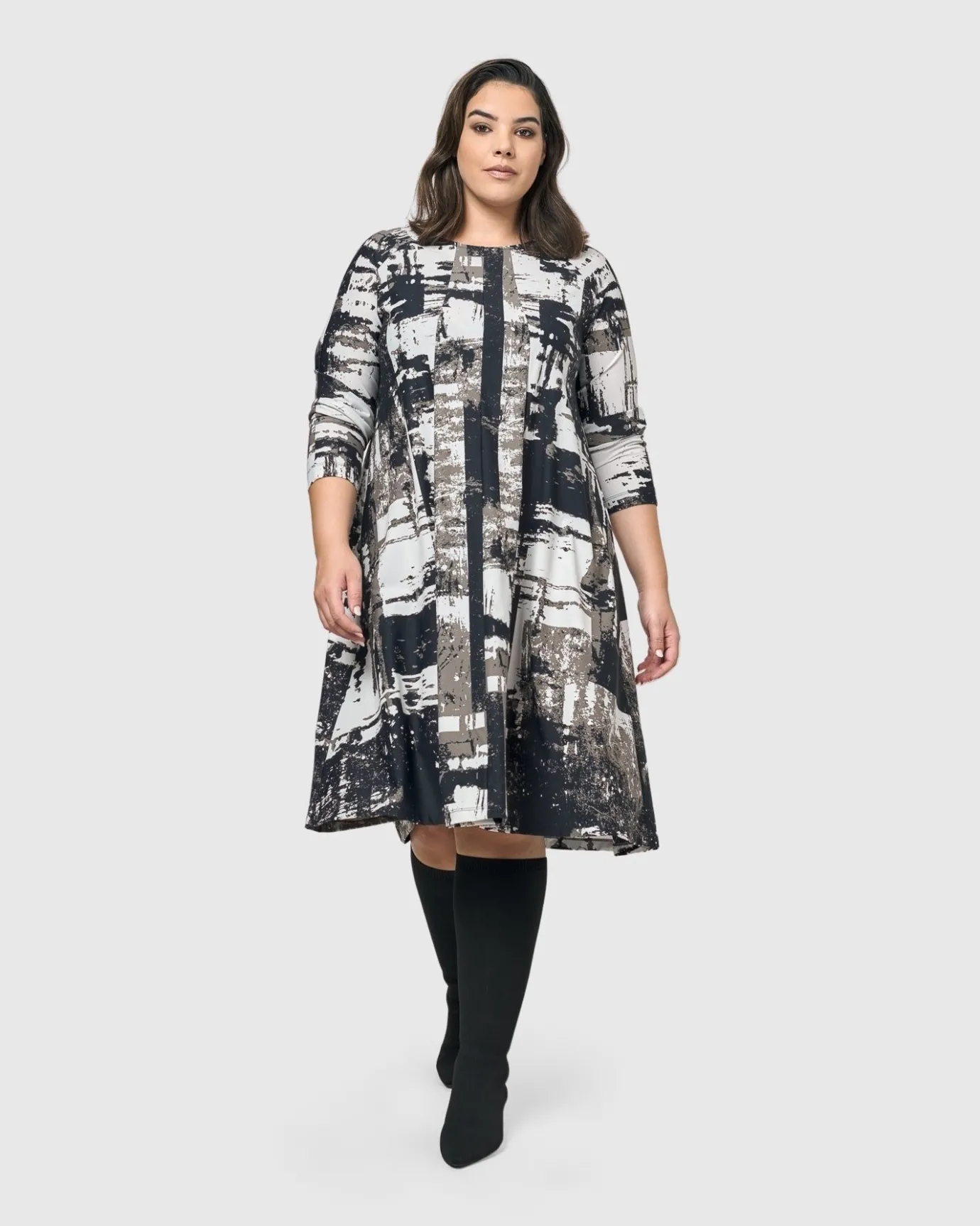 Women Alembika Plus<Digi A-Line Dress, Marble