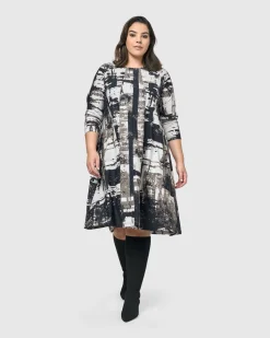 Women Alembika Dresses<Digi A-Line Dress, Marble