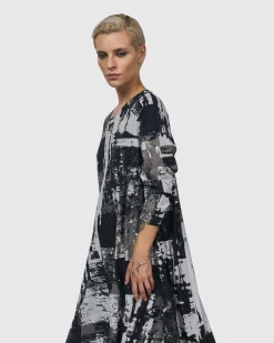 Women Alembika Dresses<Digi A-Line Dress, Marble