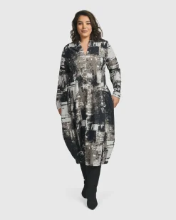 Women Alembika Dresses<Digi Cocoon Dress, Marble