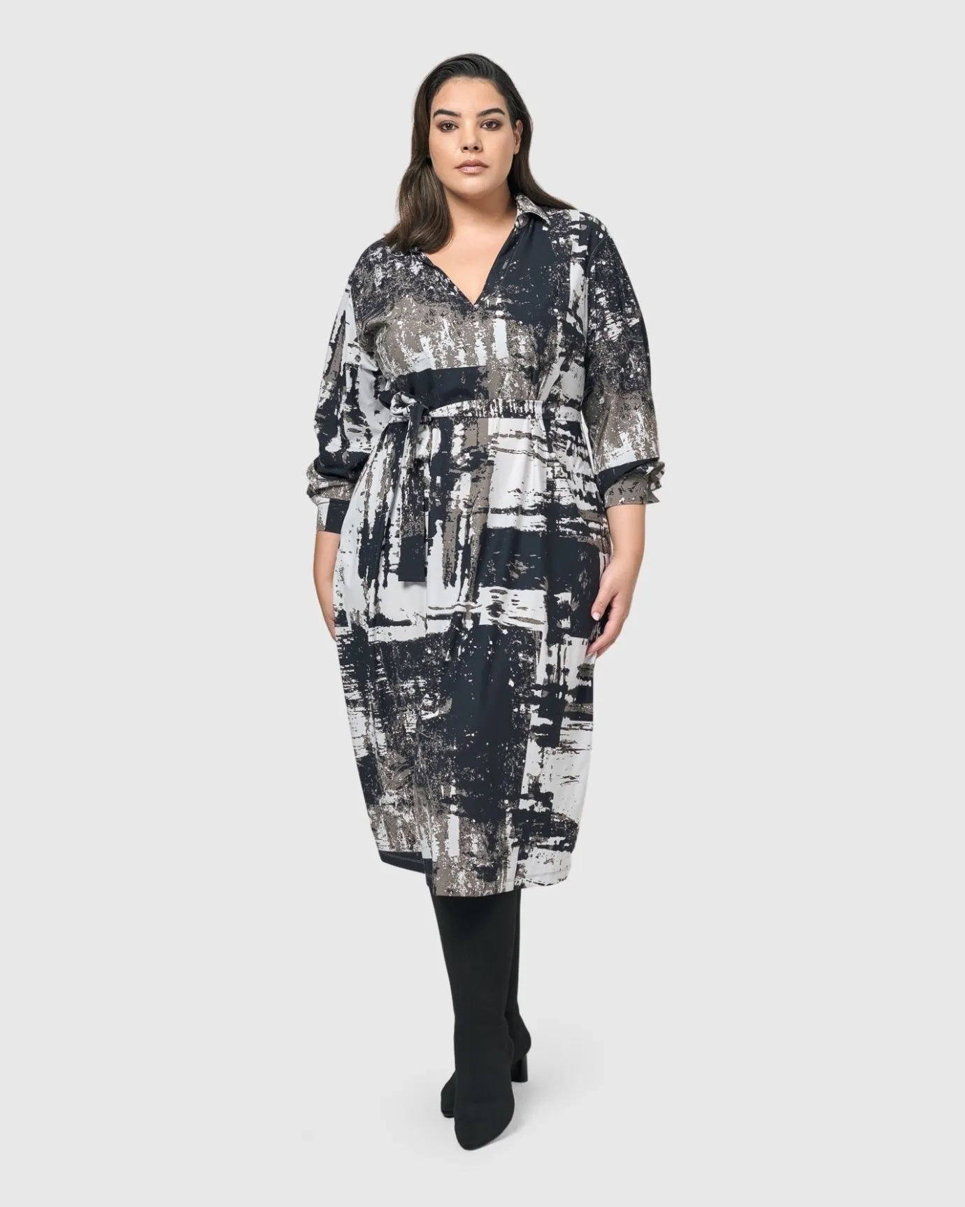 Women Alembika Plus<Digi Midi Dress, Marble