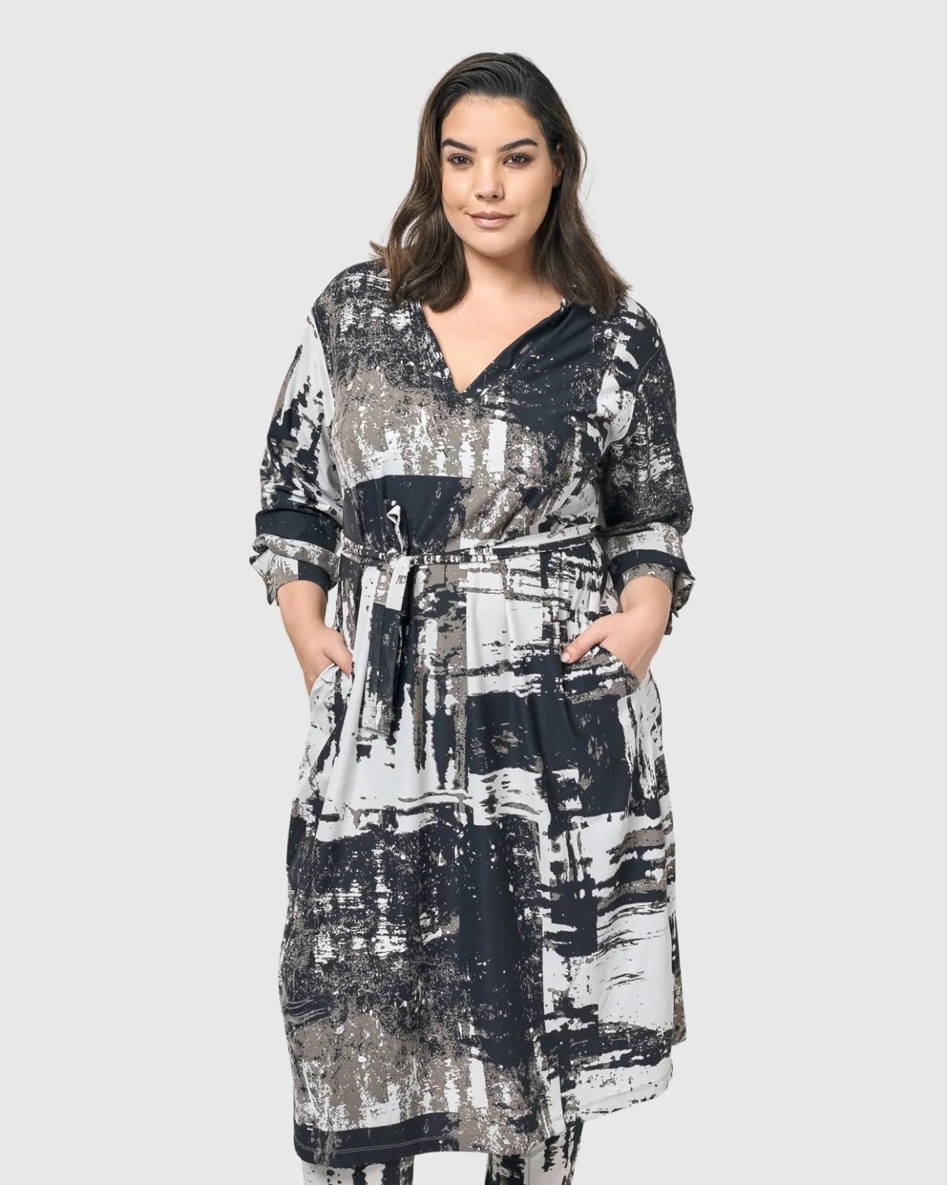 Women Alembika Plus<Digi Midi Dress, Marble