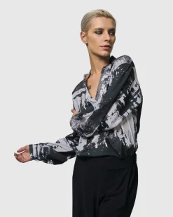 Women Alembika Tops & Tunics<Digi V-Neck Pullover Top, Marble