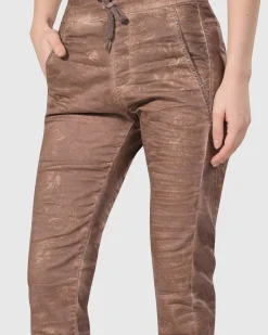 Women Alembika Plus<Distressed Iconic Stretch Jeans, Brown Wash