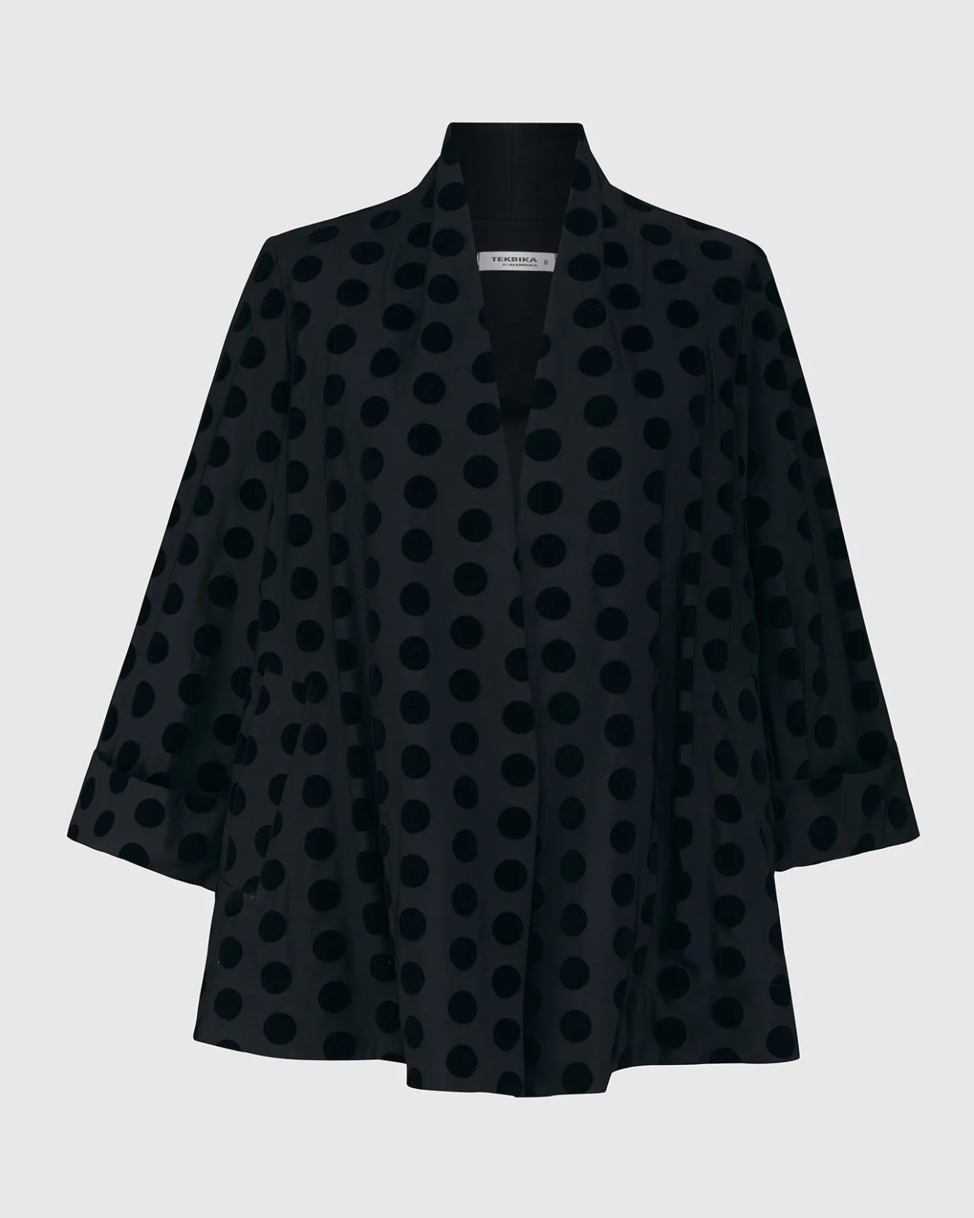 Women Alembika Jackets<Dot Flocked Swing Jacket, Black