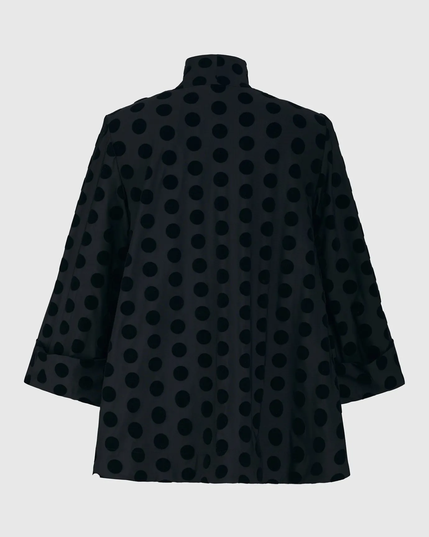 Women Alembika Jackets<Dot Flocked Swing Jacket, Black
