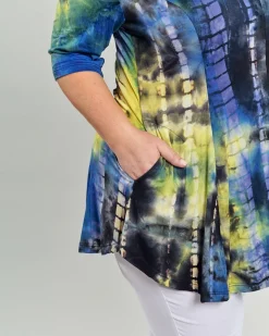 Women Alembika Plus<Dreamy V-Neck Top, Tie Dye