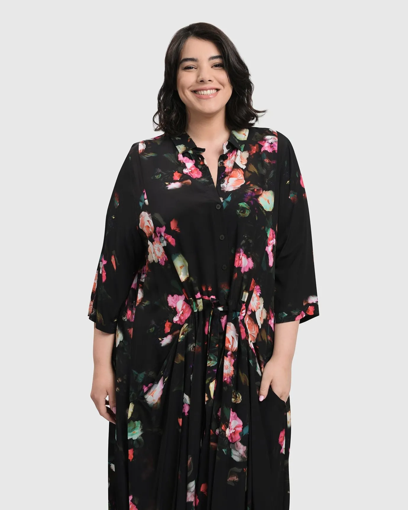 Women Alembika Dresses<Drinks-On-Me Maxi Shirt Dress, Floral