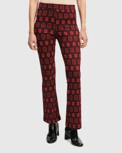 Women Alembika Pants & Skirts<Dynamite Days Bell Bottom Pants, Red